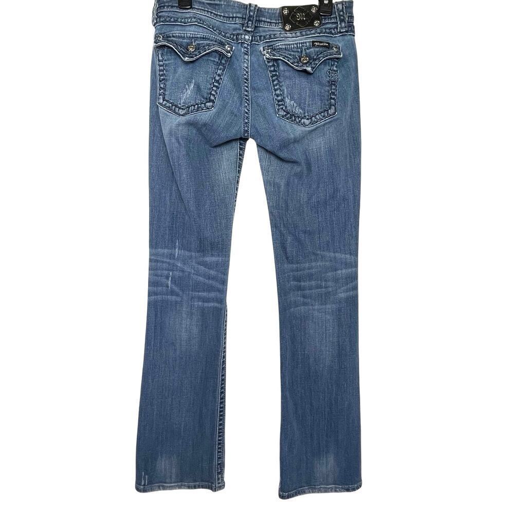 MISS ME Women’s Signature Boot Cut Lowrise Jeans Button Pocket size 30 - Picture 6 of 7